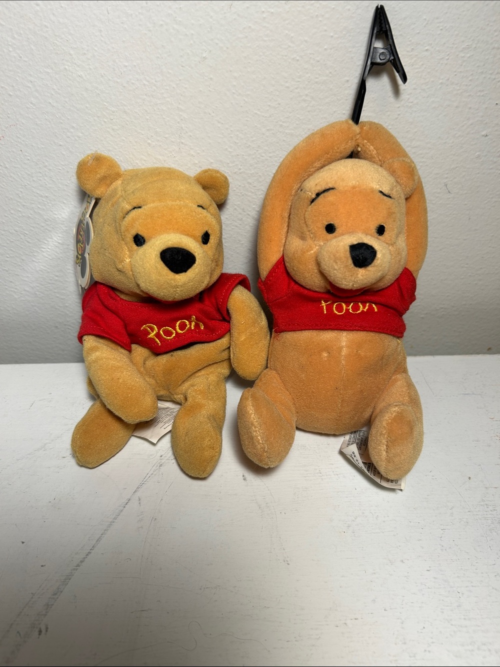 Vintage Disney Winnie the Pooh Pair of Plushies